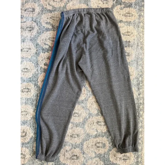 Aviator Nation 5 Stripe Sweatpants in Heather Grey Size XL Excellent Condition - Picture 3 of 4